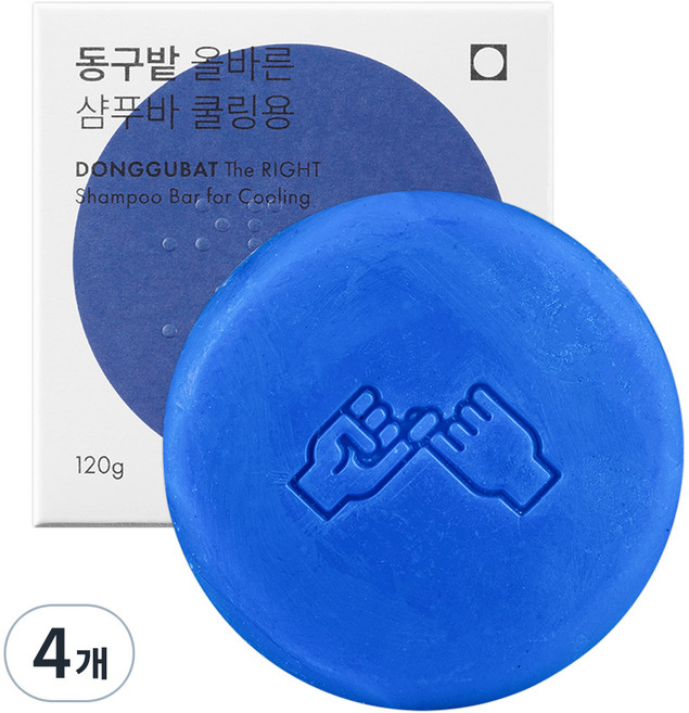 동구밭 올바른 샴푸바 쿨링용, 120g, 4개