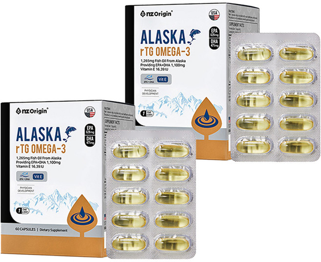 엔젯오리진 알래스카 알티지 오메가-3, 60정, 2개