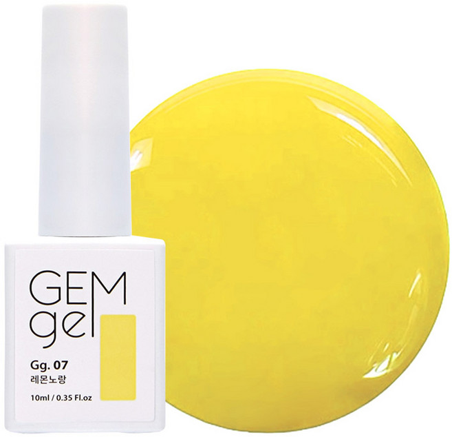 아이빛 네일아트 젬젤 컬러 젤네일, 07레몬노랑, 10ml, 1개