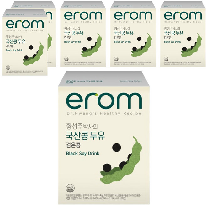 이롬 황성주 검은콩 두유, 190ml, 96개