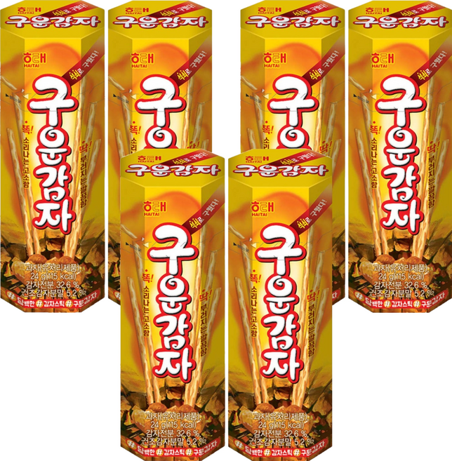 해태제과 구운감자, 24g, 6개