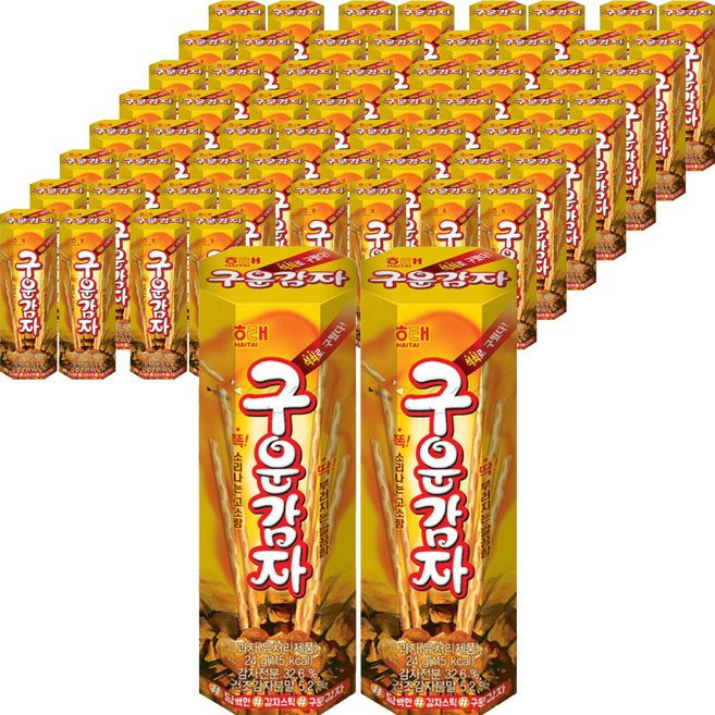 해태제과 구운감자, 24g, 100개