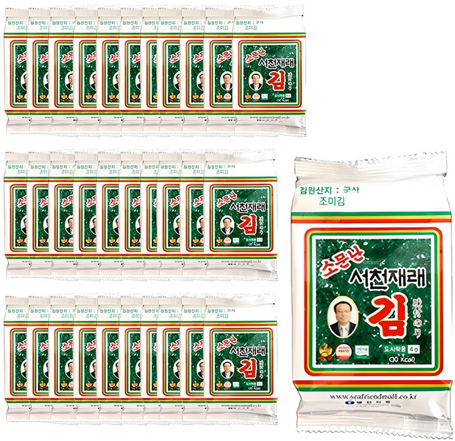 영신식품 소문난 서천 재래김, 4g, 32개