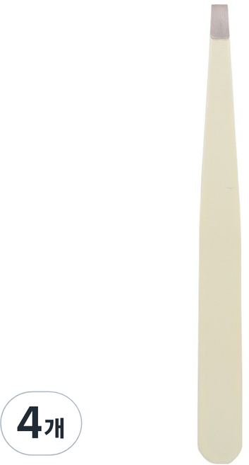 러비쉬 스텐 트위저 일자형, 4개, 아이보리