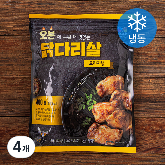 목우촌 오븐 닭다리살 오리지널 (냉동), 400g, 4개