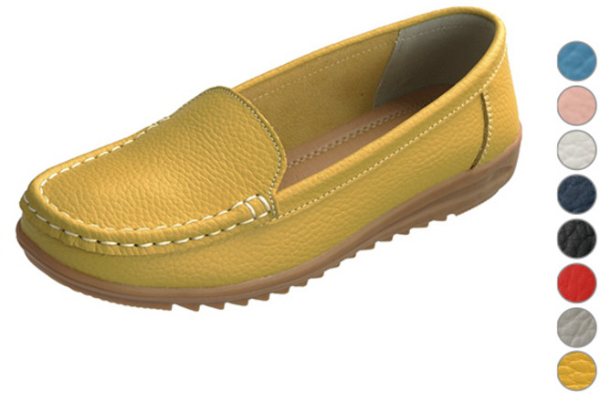 유세븐 여성용 가죽 컴포트 베이직 로퍼 DM1005