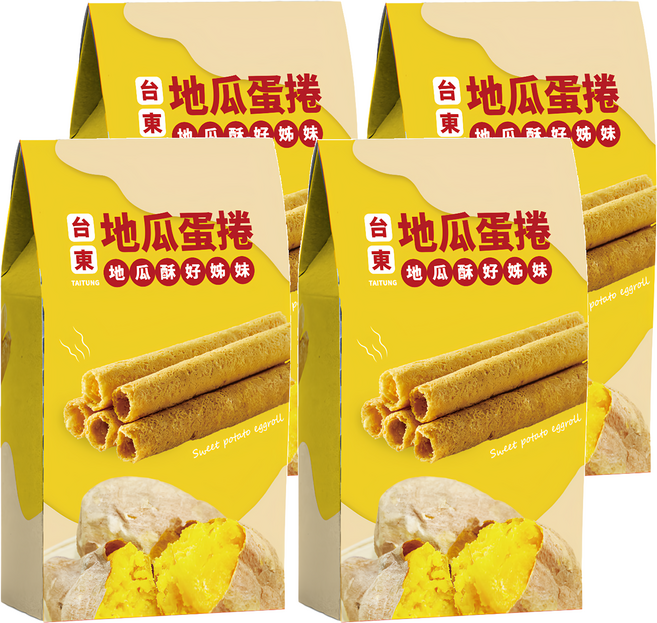 Xinhua 信華 地瓜蛋捲 4包, 144g, 4盒