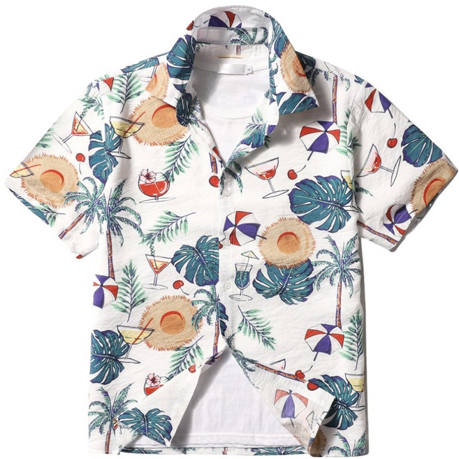 다꾸앙 남성용 칵테일 모먼트 하와이안 셔츠 H04D14_sp5621