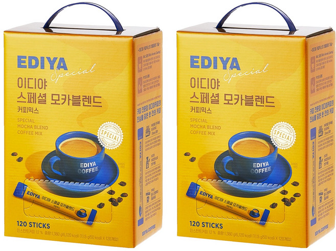 이디야 스페셜 모카블렌드 커피믹스, 2개, 120개입, 11.5g