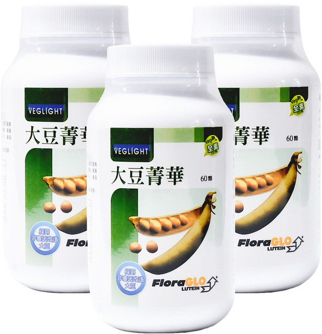 VEGLIGHT 素天堂 大豆菁華膠囊, 60顆, 3瓶