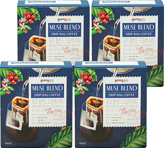 곰곰 뮤즈 블렌드 드립백 커피, 8g, 7개입, 4개
