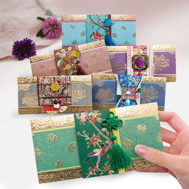 프롬앤투 황금전통 용돈봉투세트 FB222 6종, 혼합색상, 6개