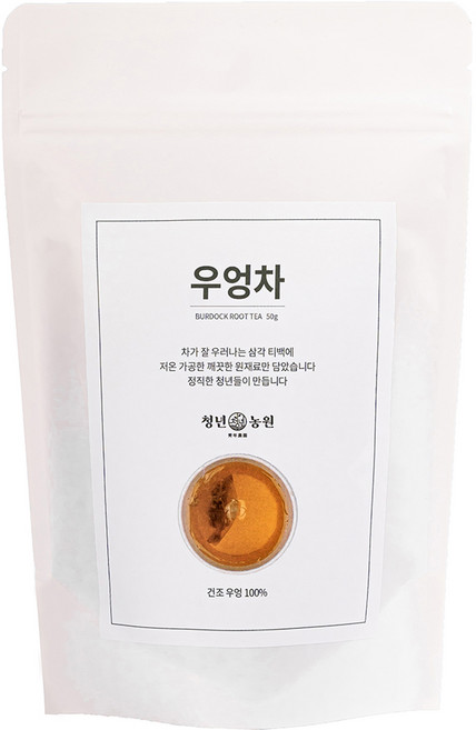 청년농원 저온가공 우엉차 삼각티백, 50개입, 1개, 1g