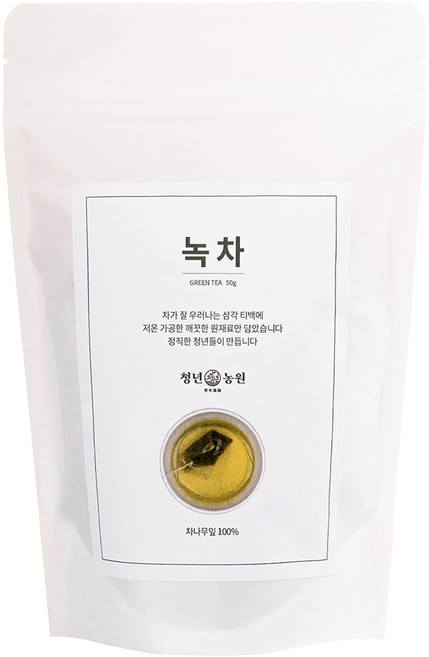 청년농원 저온가공 제주 녹차 삼각티백, 1g, 50개입, 1개