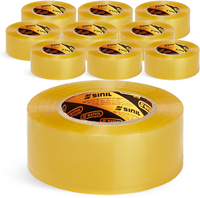 신일테이프 OPP 박스테이프 48mm x 80m, 투명, 10개