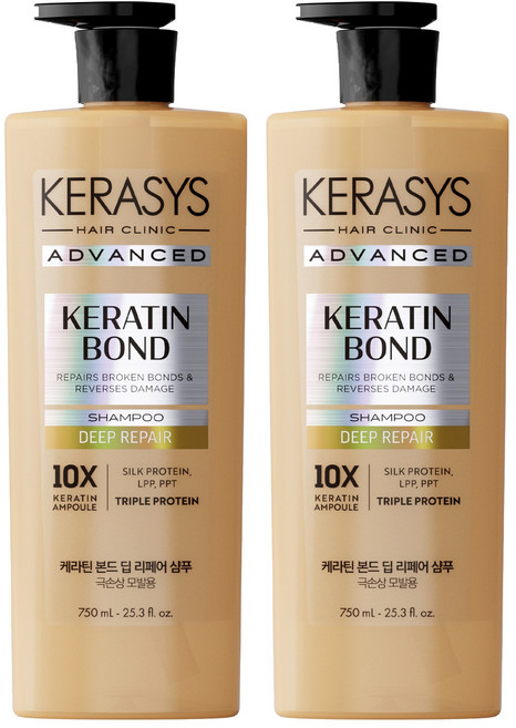 케라시스 어드밴스드 케라틴 본드 딥 리페어 샴푸, 750ml, 2개
