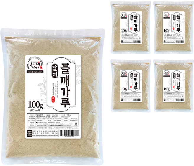 복이네먹거리 탈피 들깨가루, 100g, 5개