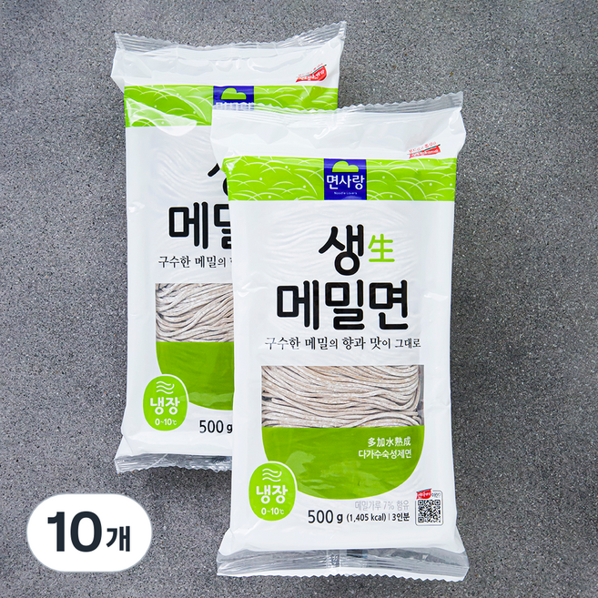 냉장_면사랑 생 메밀면 6인분, 500g, 10개
