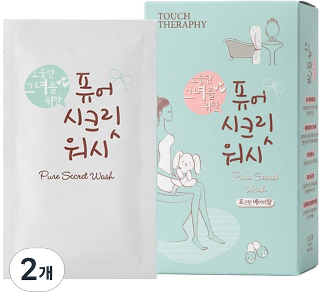 KWAILNARA Pure Secret 女性私密處清潔液 嬰兒香 20入, 100ml, 2個
