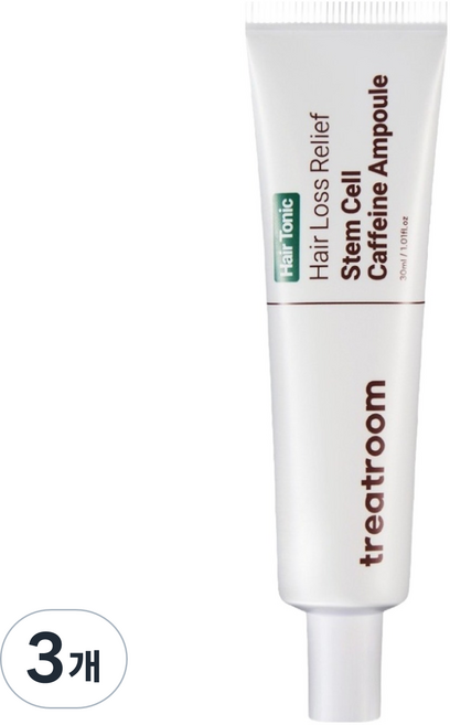 트리트룸 헤어토닉 탈모완화 줄기세포 카페인 앰플, 3개, 30ml