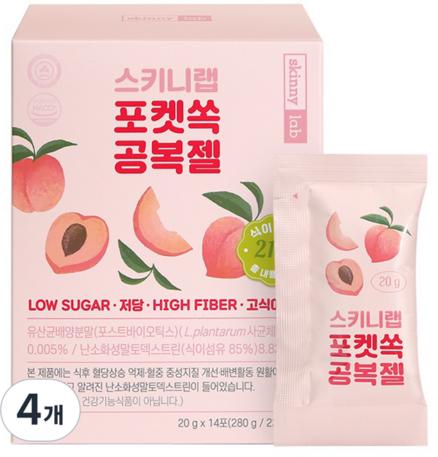 스키니랩 포켓쏙 공복젤, 14회분, 4개