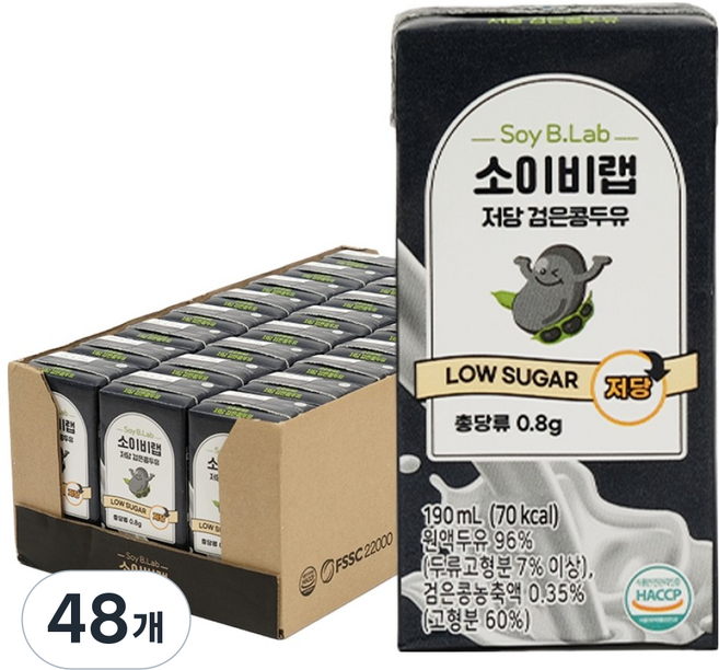 키토선생 소이비랩 저당 검은콩두유, 48개, 190ml