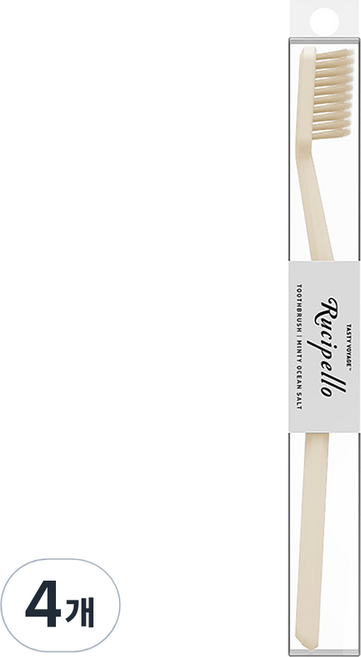루치펠로 오리지널 칫솔 화이트펄오션 베이지, 1개입, 4개