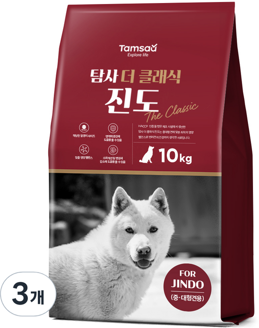 탐사 클래식 진도 사료, 10kg, 3개