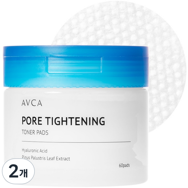 AVCA 毛孔緊緻小分子玻尿酸毛孔化妝水棉片 150ml, 2個, 60枚入