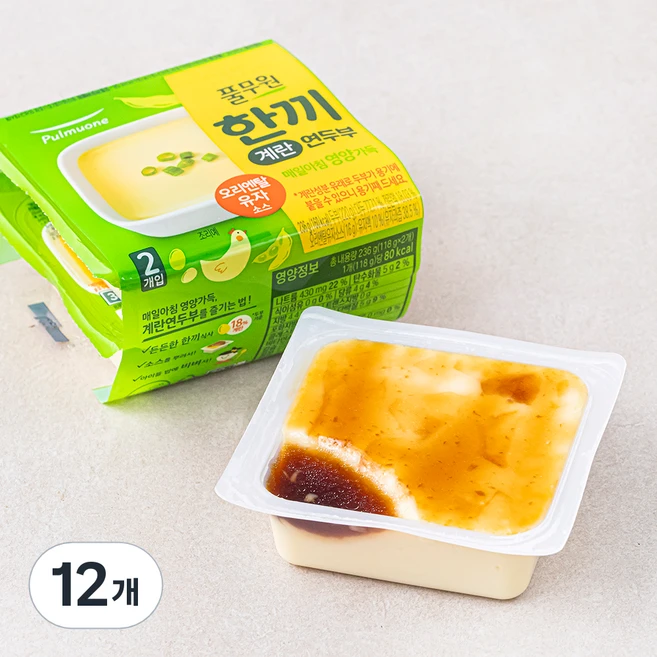 풀무원 한끼 계란 연두부, 118g, 12개 - 쿠팡