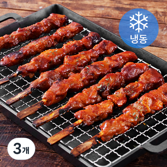 푸드장 순살 양념 닭꼬치 (냉동), 400g, 3개