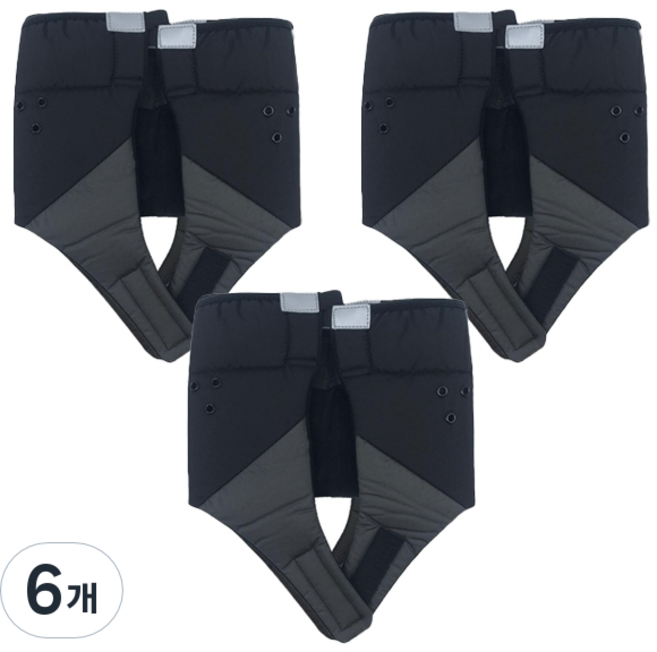 밀리엔 럭키 안전모 방한패딩 귀덮개 LK-007, 블랙, 6개