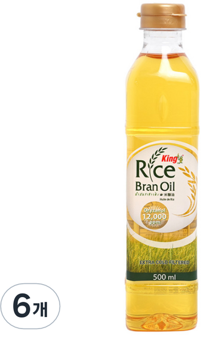 킹라이스오일 현미유, 500ml, 6개