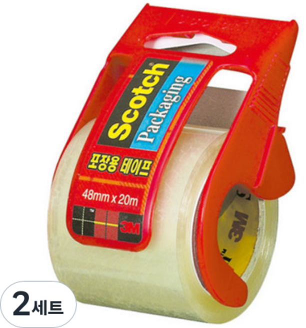 스카치 미니 포장용 테이프 디스펜서, 132D 투명, 2세트