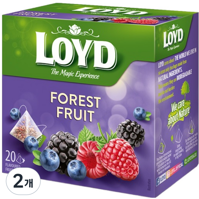 LOYD 森林水果風味茶包, 2g, 2個, 20入