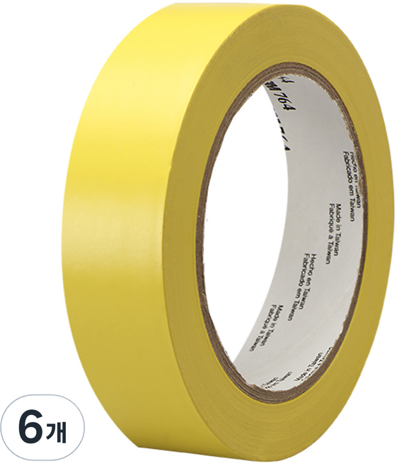 쓰리엠 바닥 라인 764 테이프 노랑 25.4mm x 32.9m, 6개