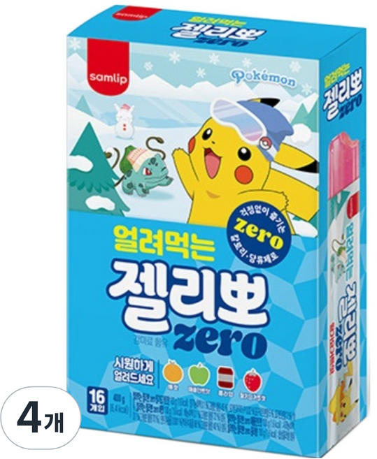 samlip 三立 冷凍食用Jelly Ppo Zero 16入, 4個, 400g