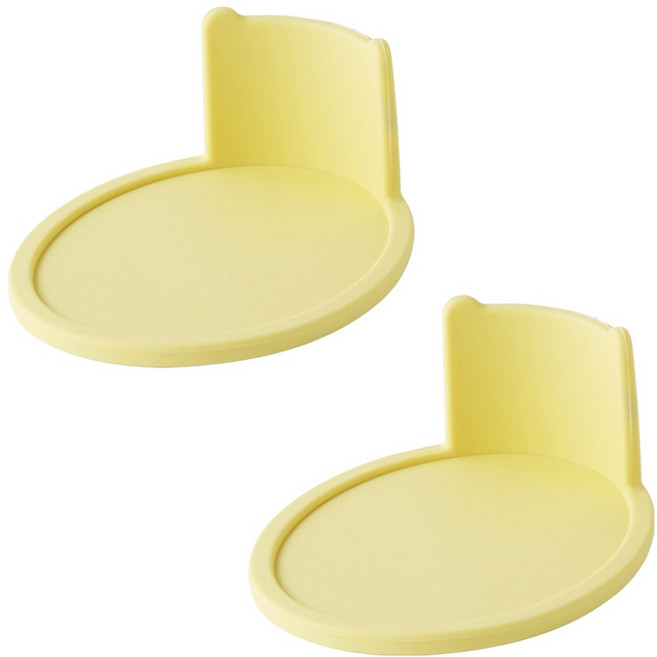 이지실리 실리콘 조리도구 거치대 국자 받침대, 옐로우, 2개