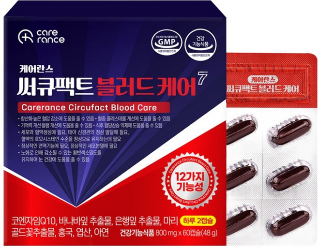 케어란스 써큐팩트 블러드케어 7 48g, 1개, 60정