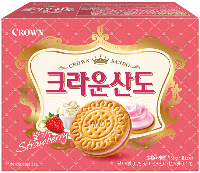 크라운산도 딸기, 161g, 1개