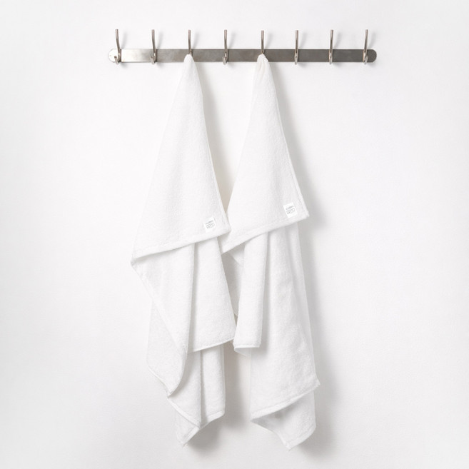 하비티 도톰하고 부드러운 대형 바스타월 475g 40수 코마사, 화이트, 2개