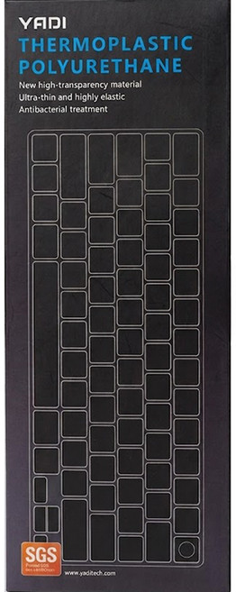 YADI 亞第 超透光抗菌鍵盤保護膜 MSI Pulse A17 AI+ C3XWGKG專用 KCT-MSI08-183, 透明色, 1個