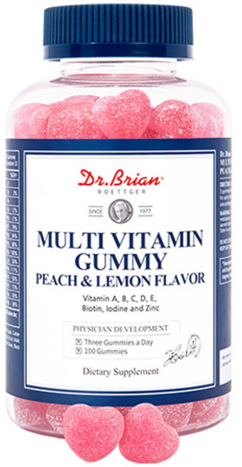 닥터브라이언 멀티비타민 구미 복숭아 & 레몬맛, 300g, 1개