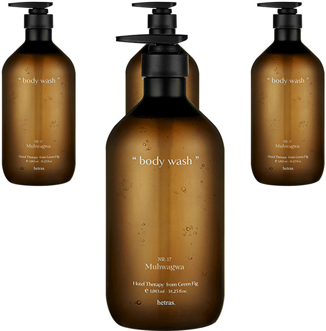 hetras. 飯店療癒沐浴乳 No.17 無花果, 1.013L, 4瓶