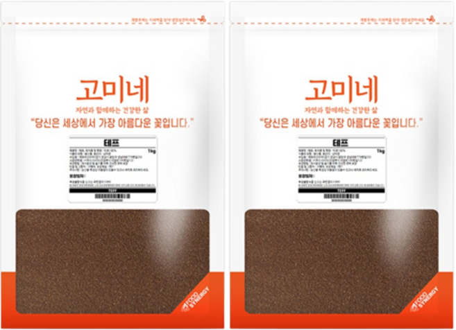 고미네 테프 잡곡, 1kg, 2개
