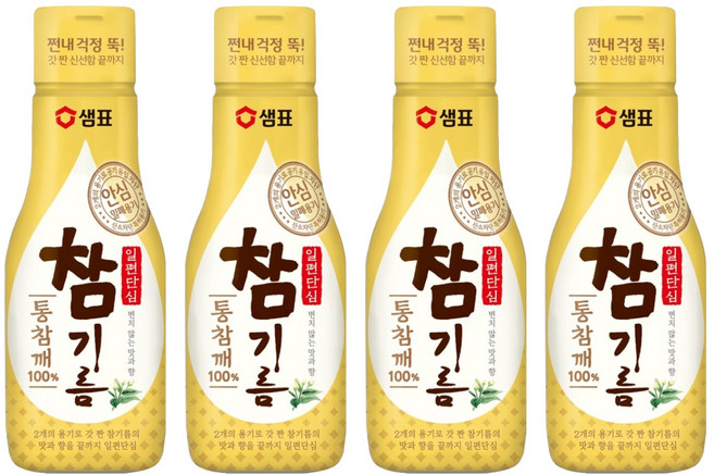 샘표 일편단심 통참깨 참기름, 200ml, 4개