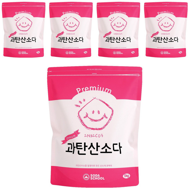 소다스쿨 프리미엄 과탄산소다, 5kg, 5개