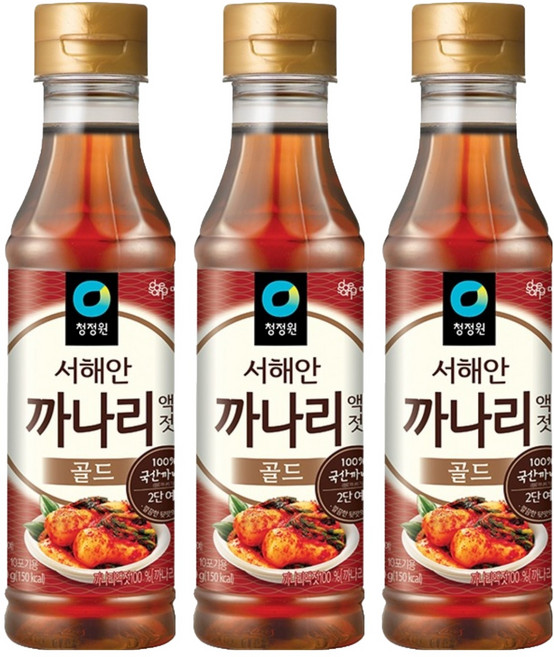 청정원 까나리 액젓 골드, 500g, 3개