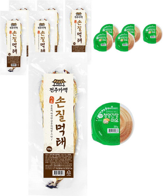 전주가맥 손질 먹태 100g + 청양간장마요 30g 세트, 130g, 6세트