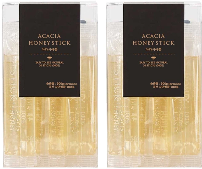 허니바이허니 아카시아 허니스틱 30p, 300g, 2개 - 쿠팡